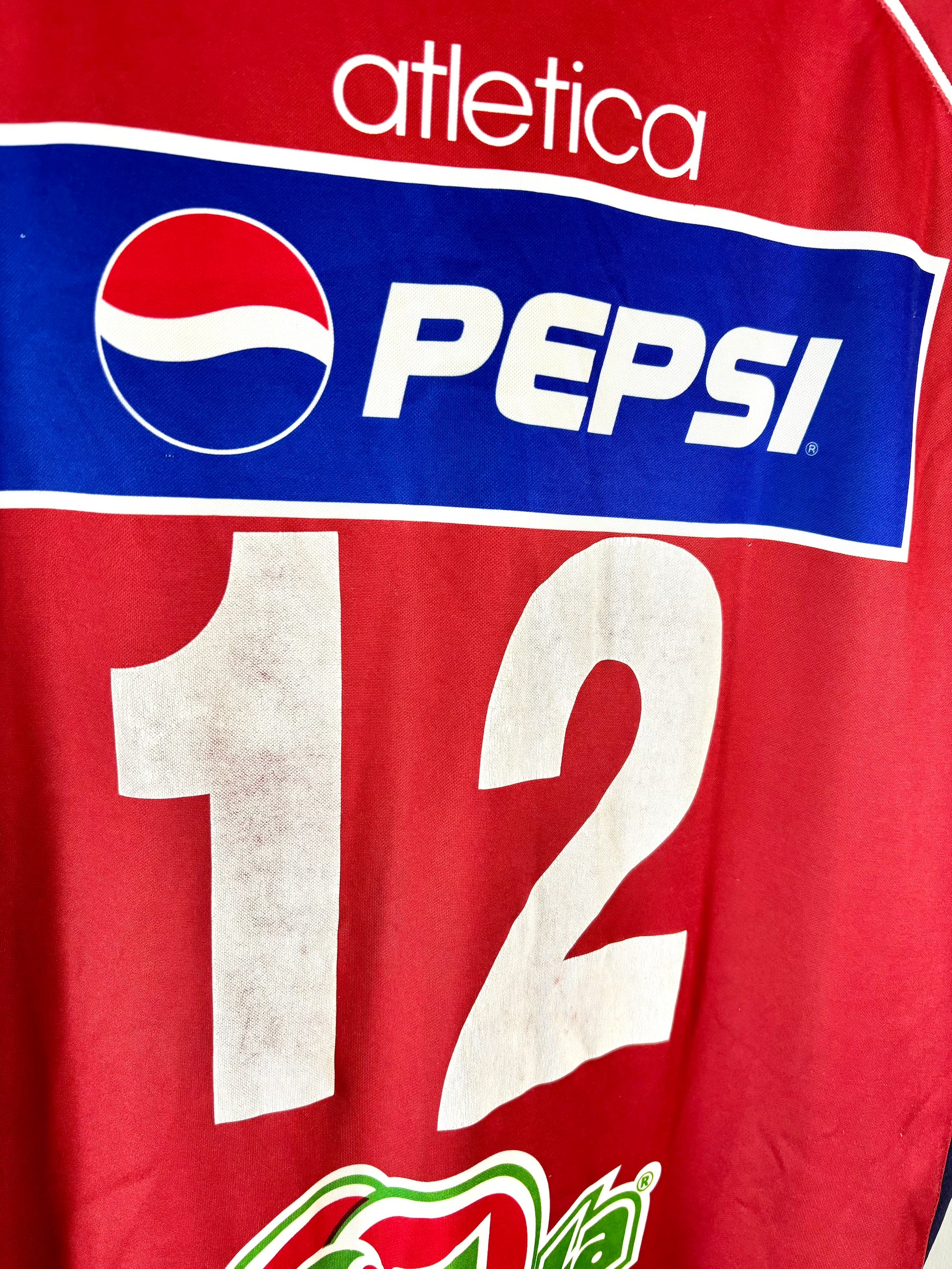 Camiseta Atlética Saprissa 2001 utilería parte trasera