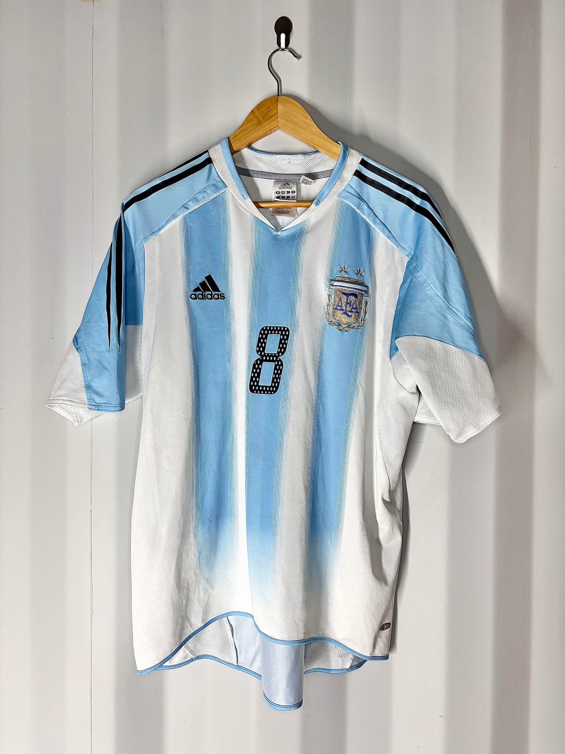 Camiseta Zanettti Argentina 2004 local Adidas frente
