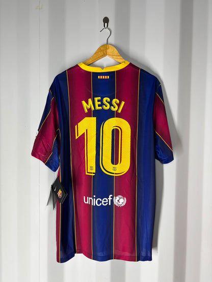 Fútbol Club Barcelona - 2020/2021 - Local - Nike - Talla XXL - Nueva con etiquetas - "Messi"