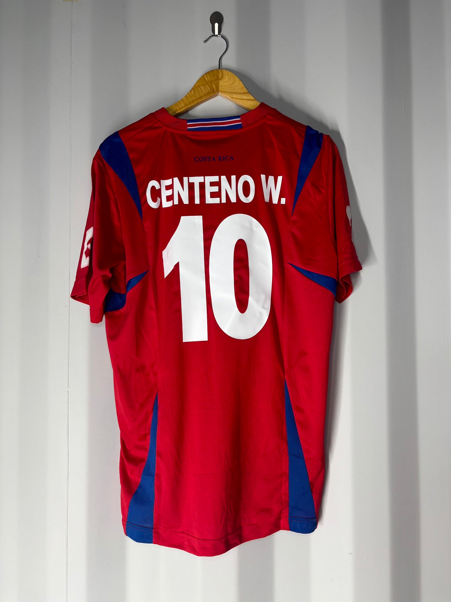 Camiseta Costa Rica Lotto 2007 local original W. Centeno talla L