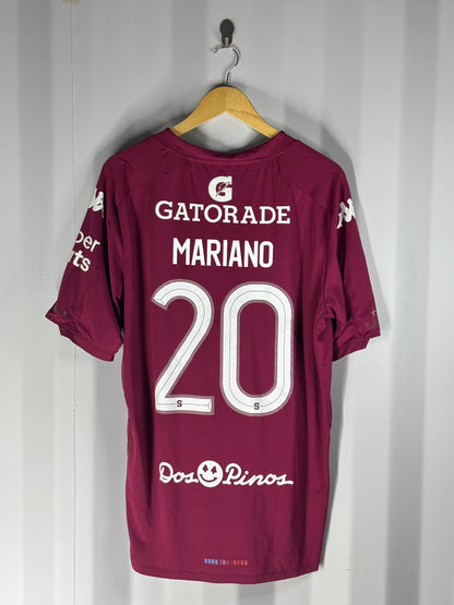 Camiseta de local Deportivo Saprissa Kappa 2020 con dorsal de Mariano Torres