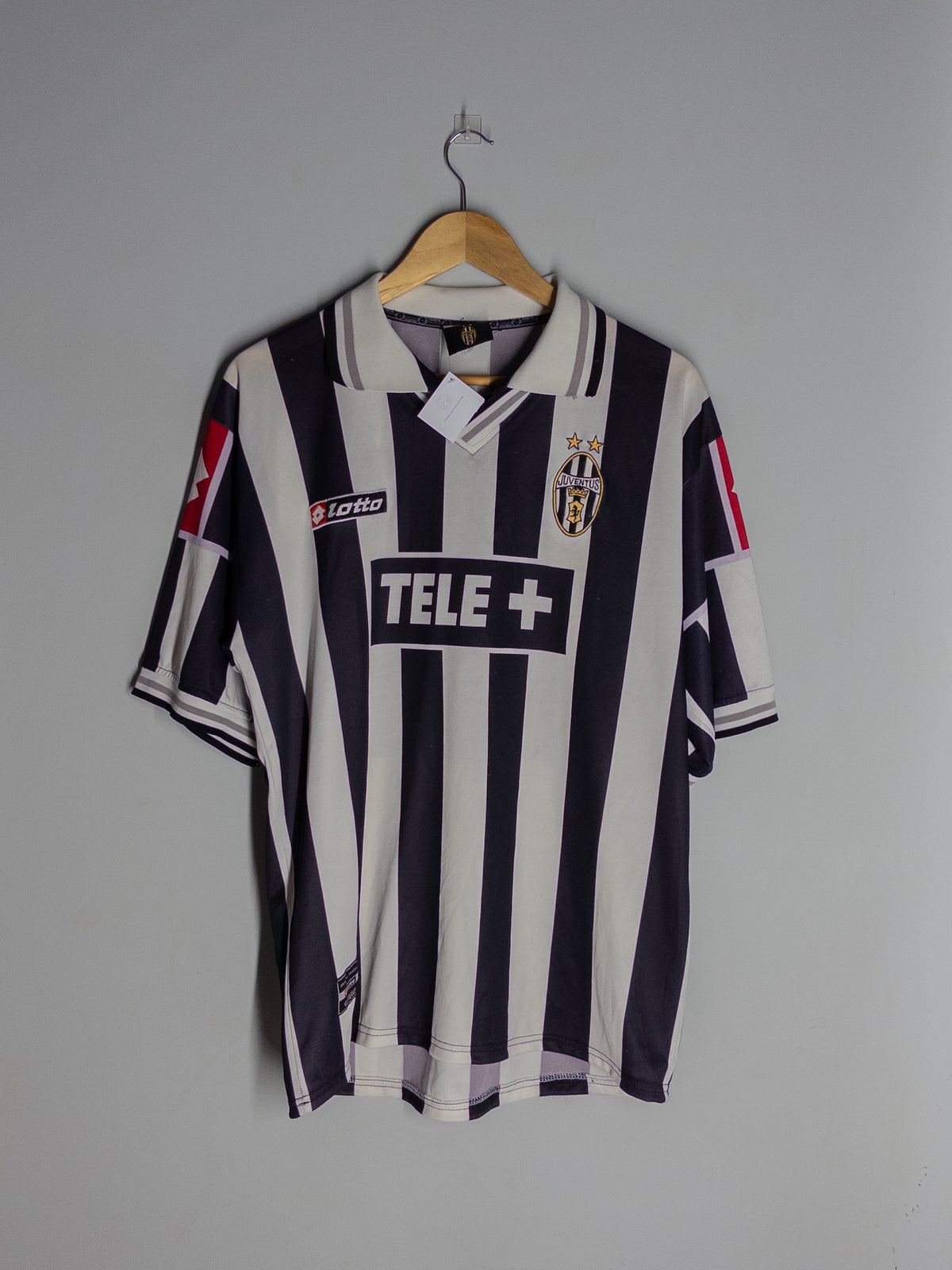 Camiseta de local de la Juventus Lotto 2001 versión mexicana original