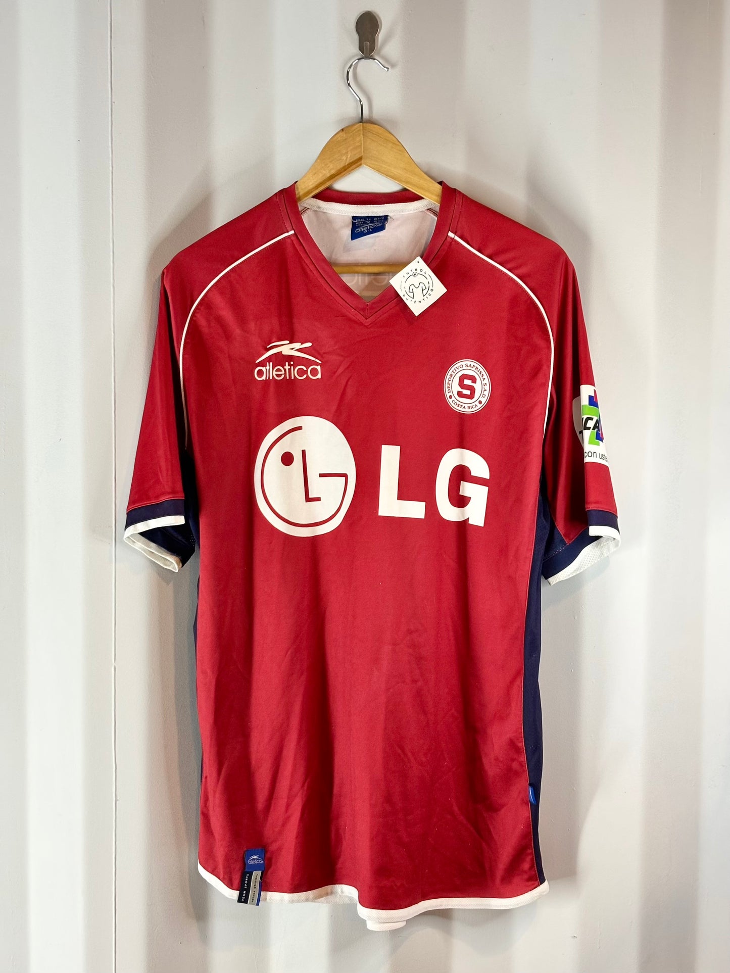 Camiseta Atlética Saprissa 2001 utilería parte frontal