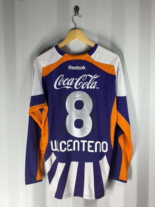 Camiseta de local de Saprissa temporada 2009 Reebok con dorsal de Walter Centeno