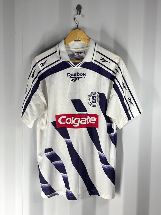 Camiseta de visitante del Deportivo Saprissa 1997 Colgate 