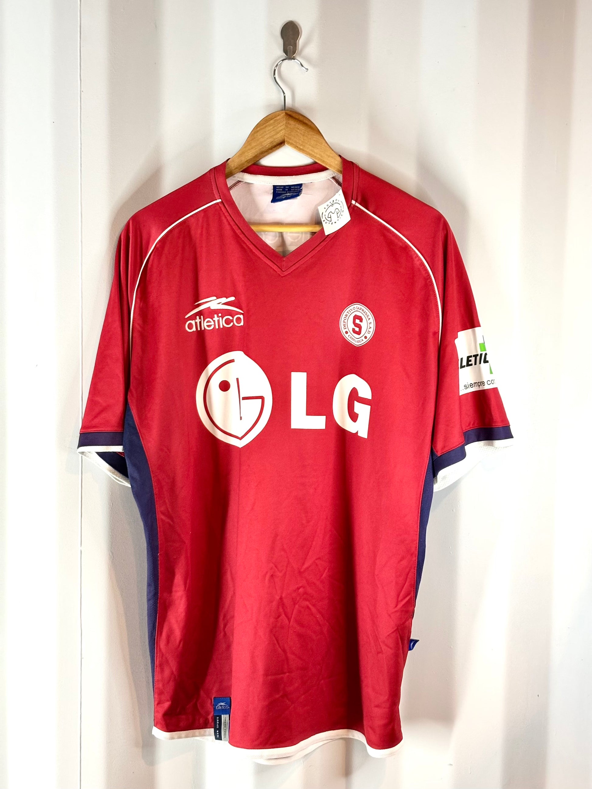 Camiseta Atlética Saprissa 2001 utilería original parte frontal